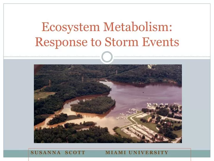 ecosystem metabolism response to storm events