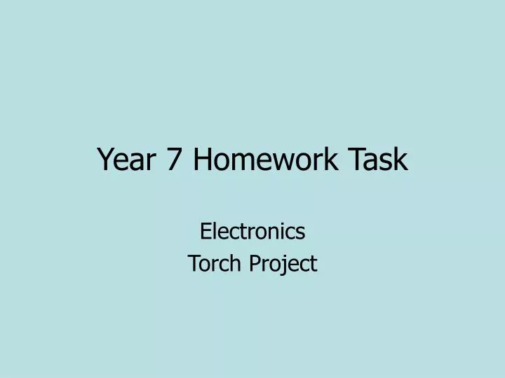 year 7 homework task