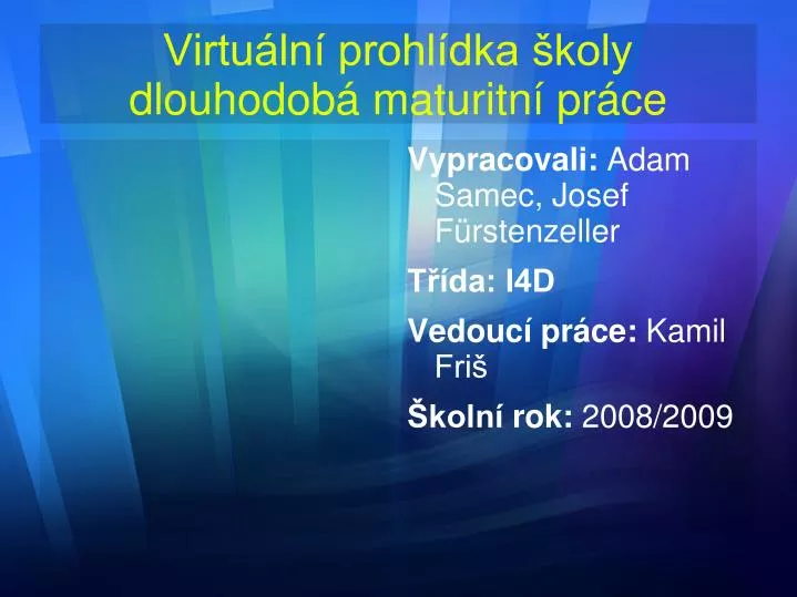 virtu ln prohl dka koly dlouhodob maturitn pr ce