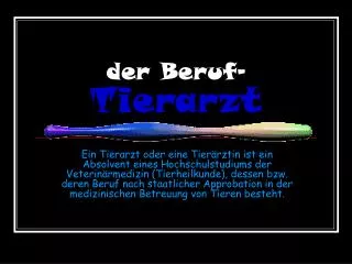 der beruf tierarzt