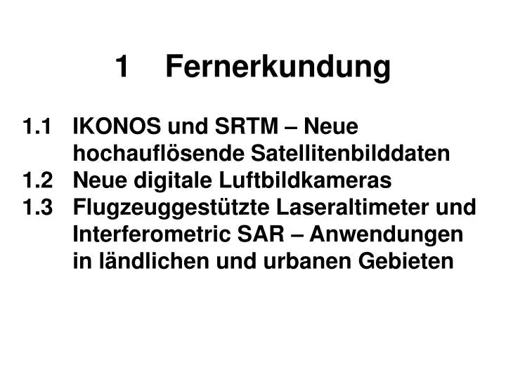 1 fernerkundung