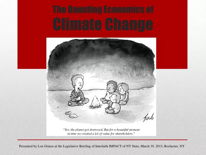 the daunting economics of climate change
