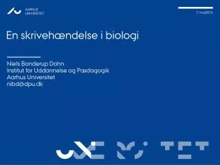 en skriveh ndelse i biologi