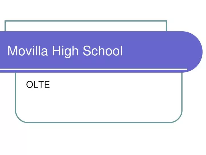 movilla high school
