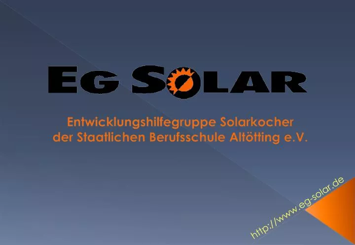 entwicklungshilfegruppe solarkocher der staatlichen berufsschule alt tting e v