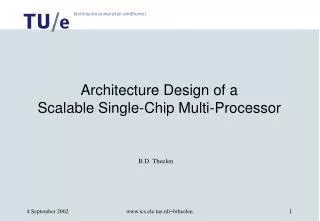 Architecture Design of a Scalable Single-Chip Multi-Processor