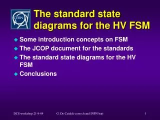 The standard state diagrams for the HV FSM