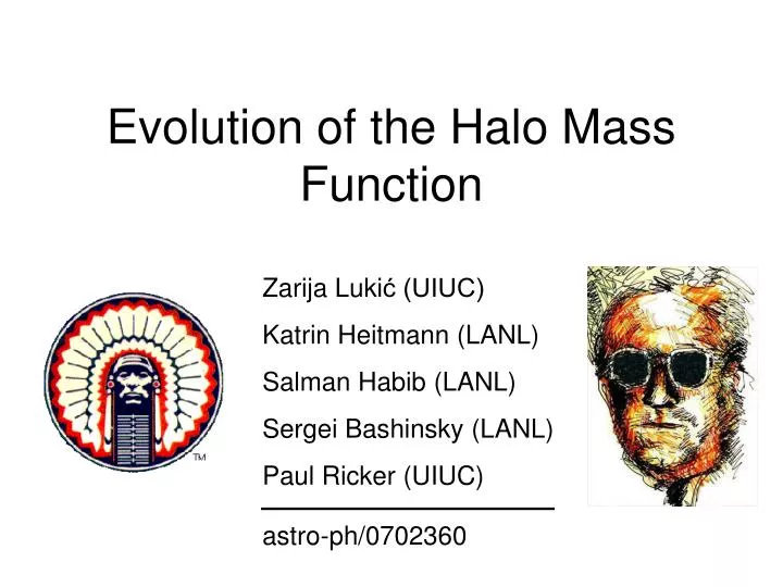 evolution of the halo mass function