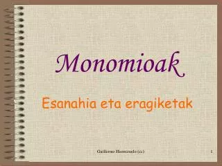 monomioak