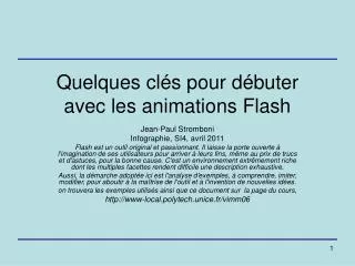 quelques cl s pour d buter avec les animations flash