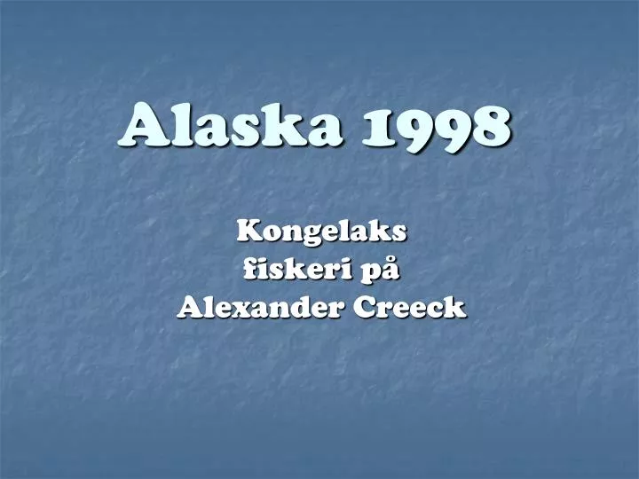 alaska 1998