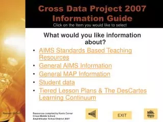 Cross Data Project 2007 Information Guide