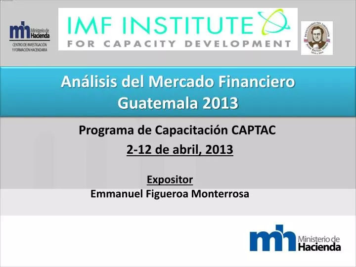 an lisis del mercado financiero guatemala 2013
