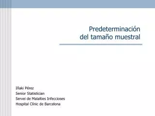 predeterminaci n del tama o muestral