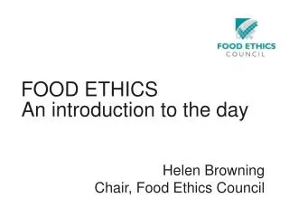 FOOD ETHICS