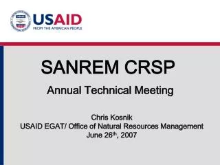 SANREM CRSP Annual Technical Meeting