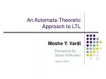 An Automata-Theoretic Approach to LTL