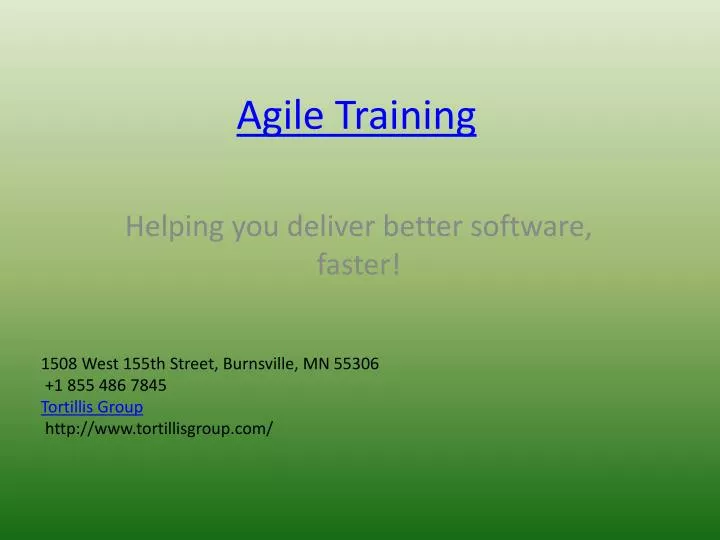 agile training