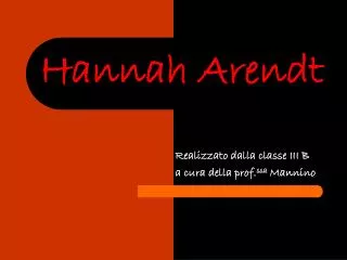 hannah arendt