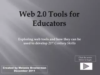 Web 2.0 Tools for Educators