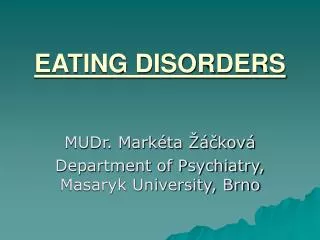 eating disorders