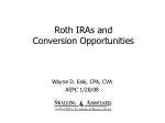 Roth IRAs and Conversion Opportunities