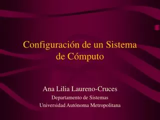 configuraci n de un sistema de c mputo