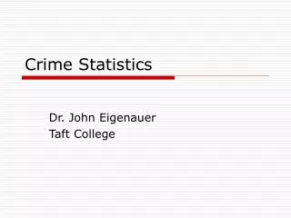 Crime Statistics