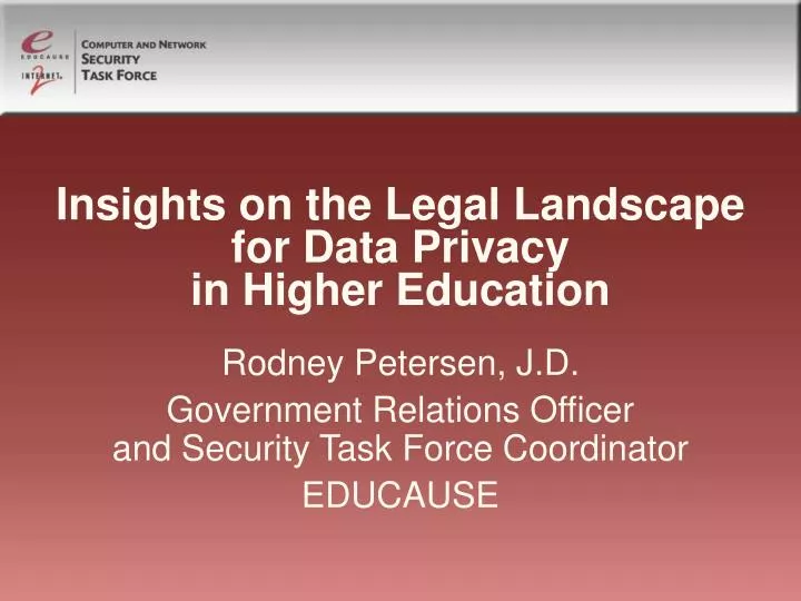 insights on the legal landscape for data privacy in higher education