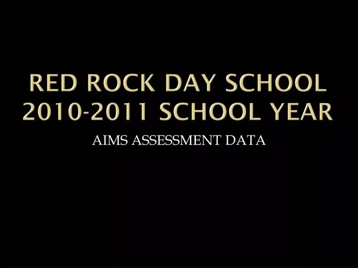 red rock day school 2010 2011 school year