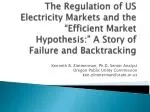 Kenneth R. Zimmerman, Ph.D. Senior Analyst Oregon Public Utility Commission - slide 1