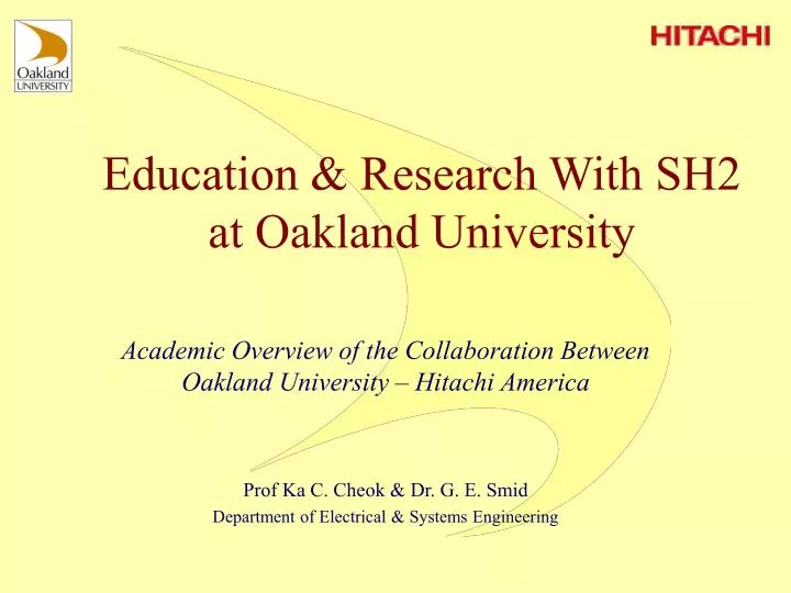 education research with sh2 at oakland university