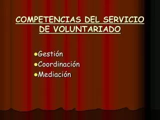 competencias del servicio de voluntariado