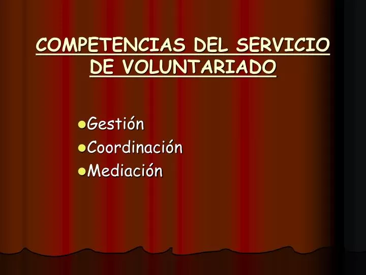competencias del servicio de voluntariado