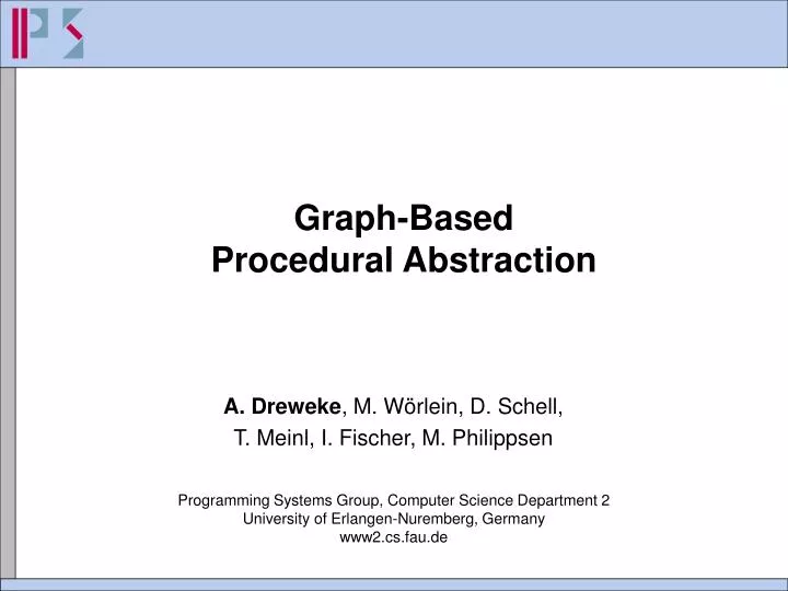 graph based procedural abstraction