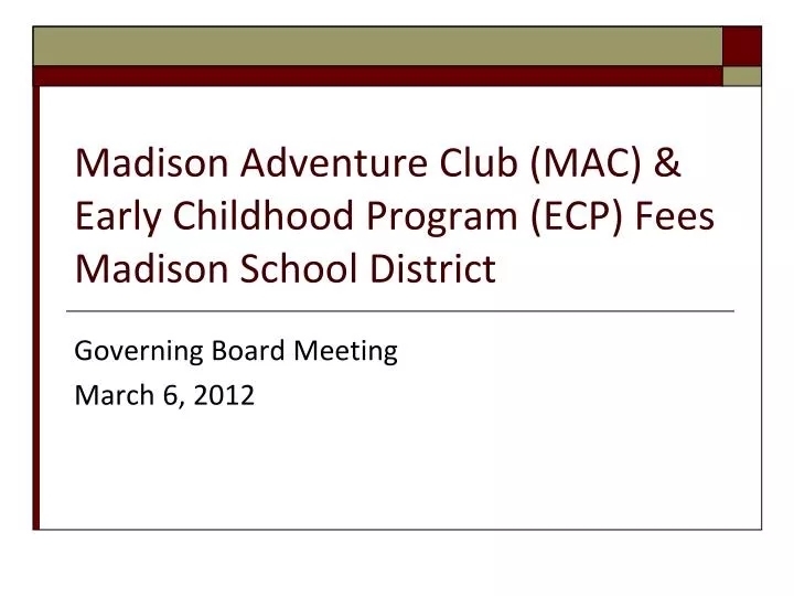 madison adventure club mac early childhood program ecp fees madison school district