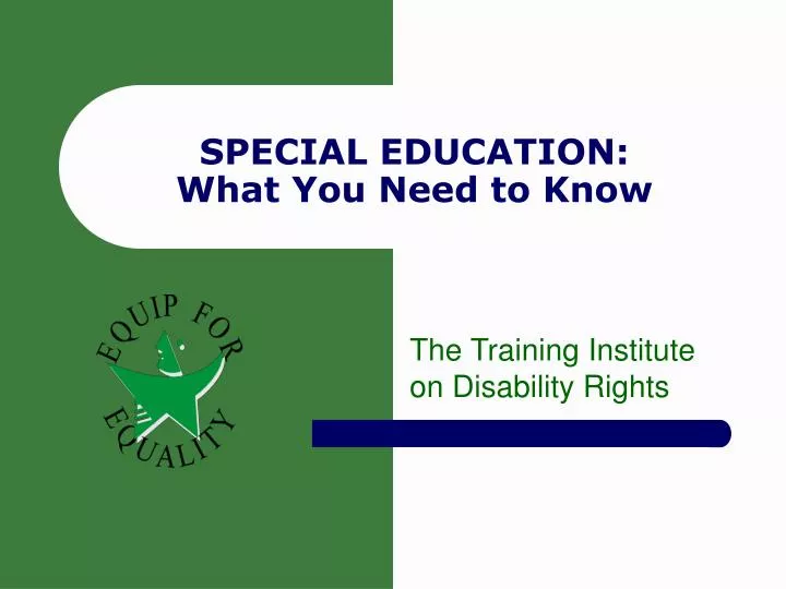 special education what you need to know