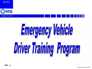 Emergency Vehicle Driver Training Program
