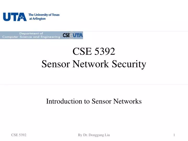 cse 5392 sensor network security