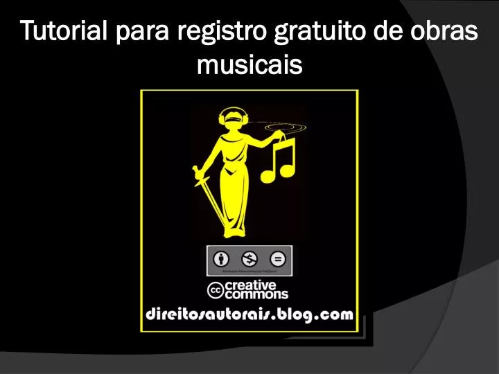 tutorial para registro gratuito de obras musicais