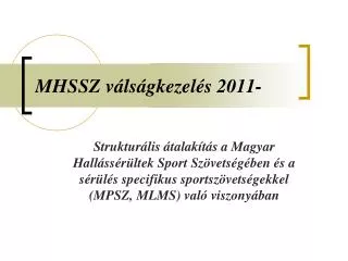 mhssz v ls gkezel s 2011