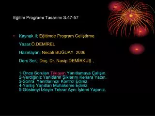 e itim program tasar m s 47 57