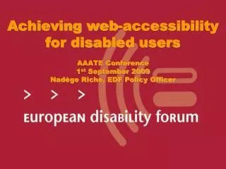 European Disability Forum