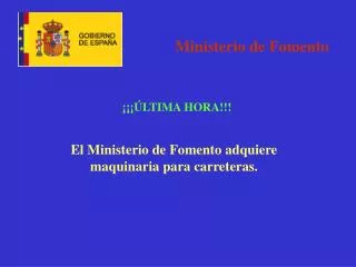 ministerio de fomento