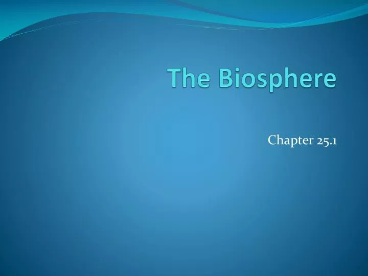 the biosphere