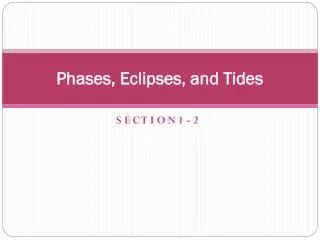 Phases, Eclipses, and Tides