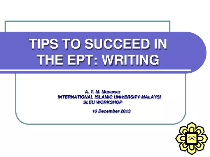 tips to succeed in the ept writing