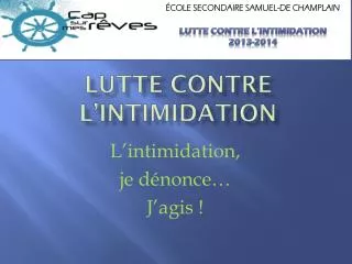 lutte contre l intimidation
