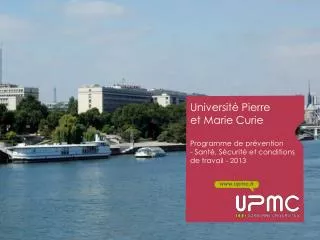 universit pierre et marie curie programme de pr vention sant s curit et conditions de travail 2013