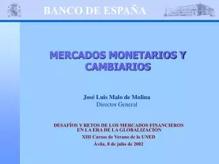 mercados monetarios y cambiarios